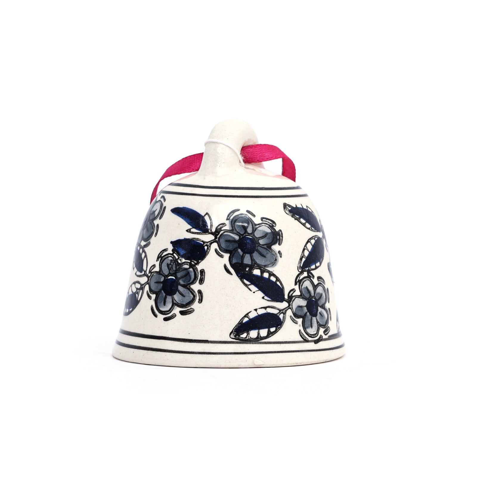 Blossom Ceramic Christmas Bell – Grey