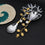 Blossom vines embellished Serving spoon set (Set of 2)