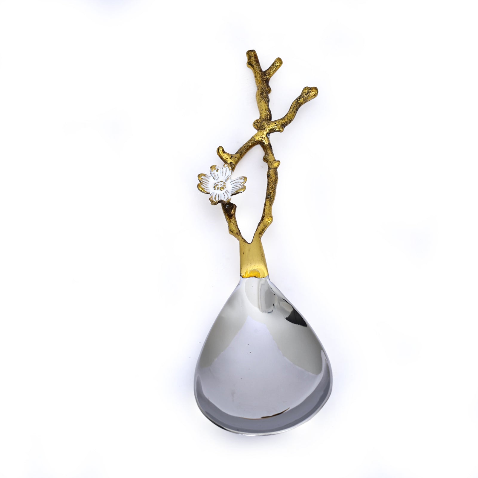 Blossom vines embellished Serving spoon set (Set of 2)