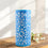 Blue Pottery Decorative Cylindrical Vase—Cyan Blue