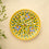 Blue Pottery Floral Pattern Decorative Plate—Yellow—8”