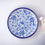 Blue Pottery Floral Pattern Decorative Plate—Blue and White—8”
