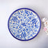 Blue Pottery Floral Pattern Decorative Plate—Blue and White—8”