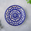 Blue Pottery Floral Pattern Decorative Plate—Cobalt Blue—8”