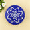 Blue Pottery Floral Pattern Decorative Plate—Cobalt Blue—6”