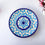 Blue Pottery Mandala Inspired Pattern Decorative Plate—Cyan & Deep Blue—8”