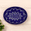 Blue Pottery Oval  Decorative  Plate - Blue