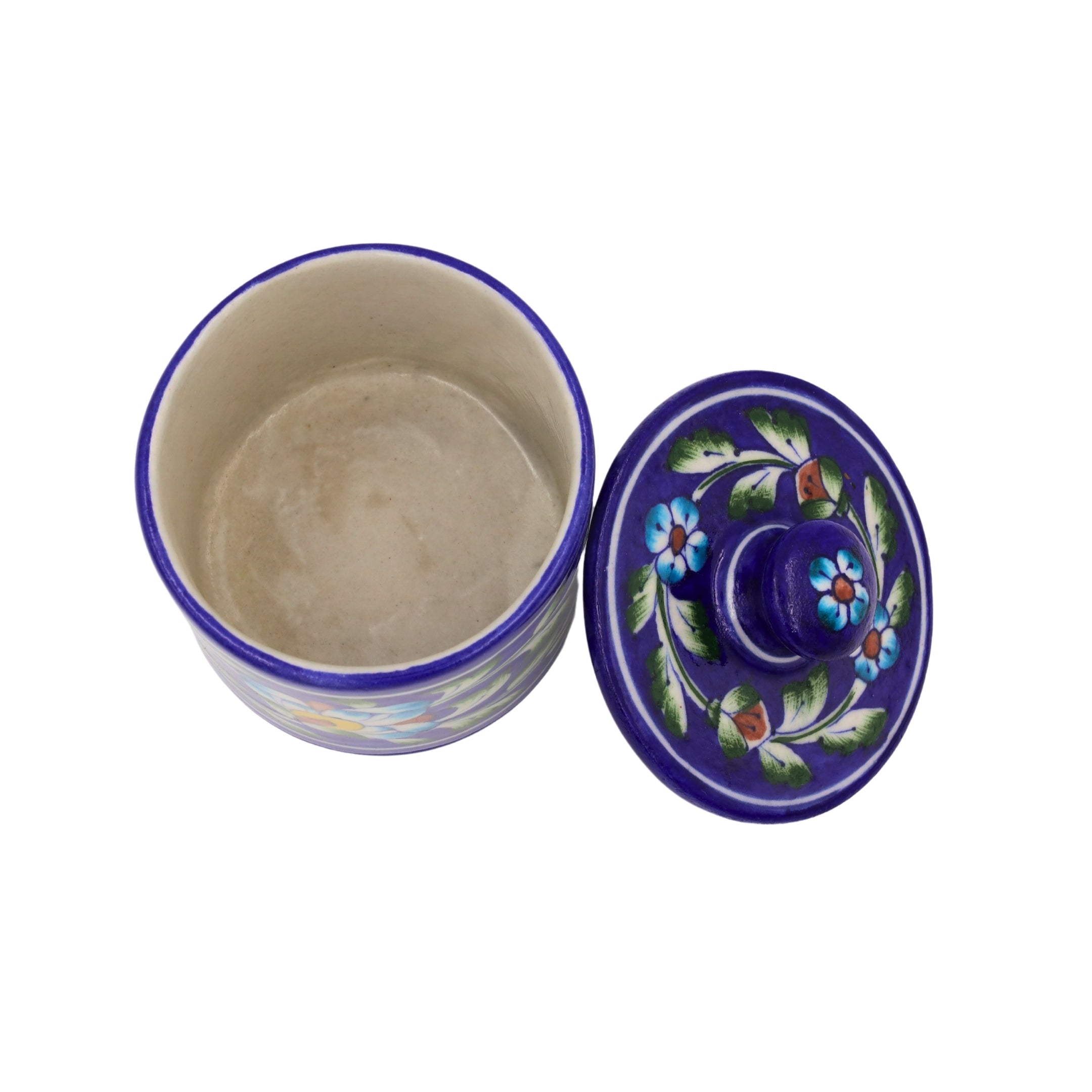 Blue Pottery Royal Blue Jar  with Lid
