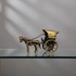 Brass Horse Cart Tanga Statue for Home Decor Office Counter Antique Figurine Handcrafted