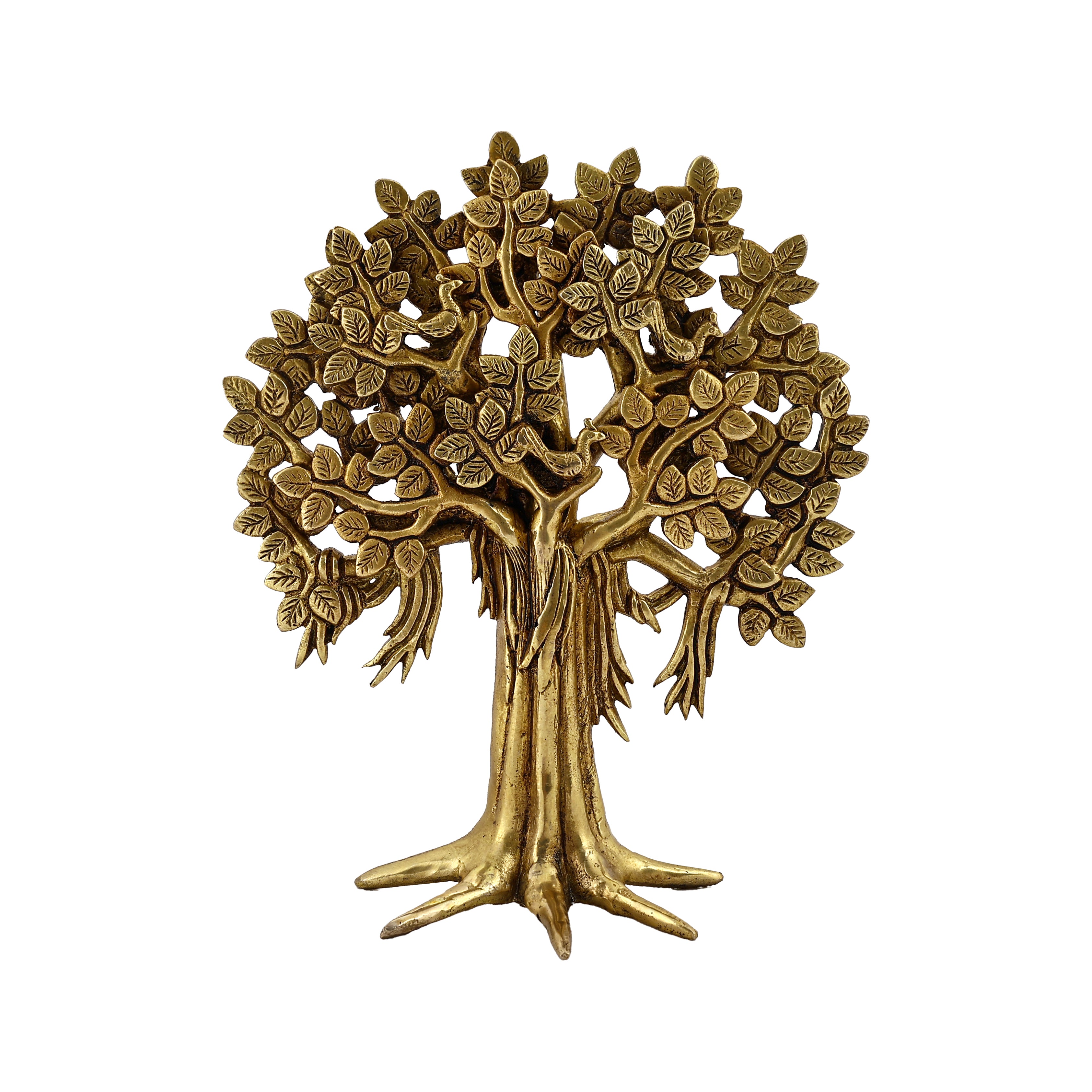Brass Kalpavriksha Tree Showpiece Trees of Life  |  Best in Living Room, Table Decoration with Antique Polish