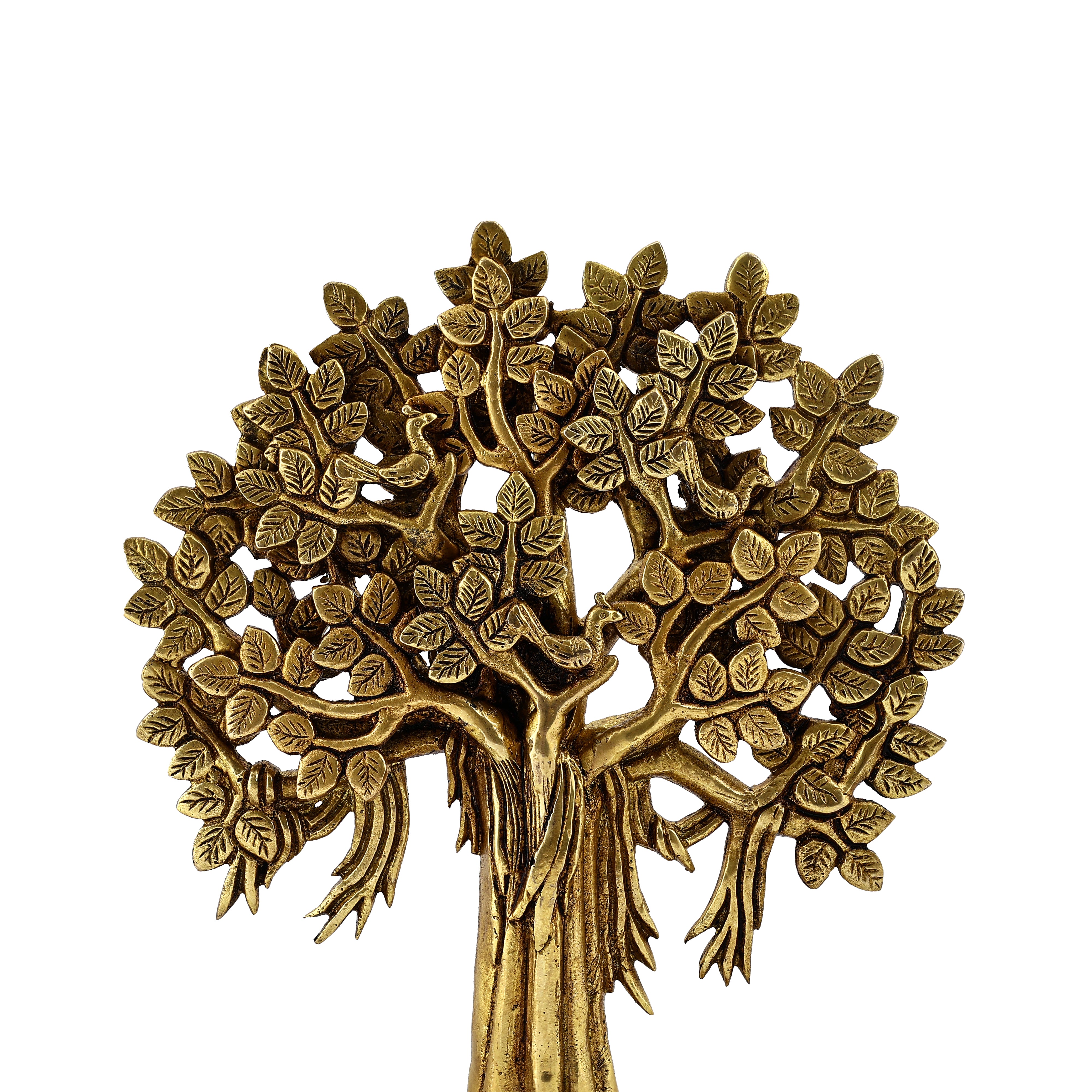Brass Kalpavriksha Tree Showpiece Trees of Life  |  Best in Living Room, Table Decoration with Antique Polish