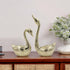 Brass Swan Pair Golden for Home Decor, Office Desk, Living Room, Bedroom | Duck Pair Showpiece