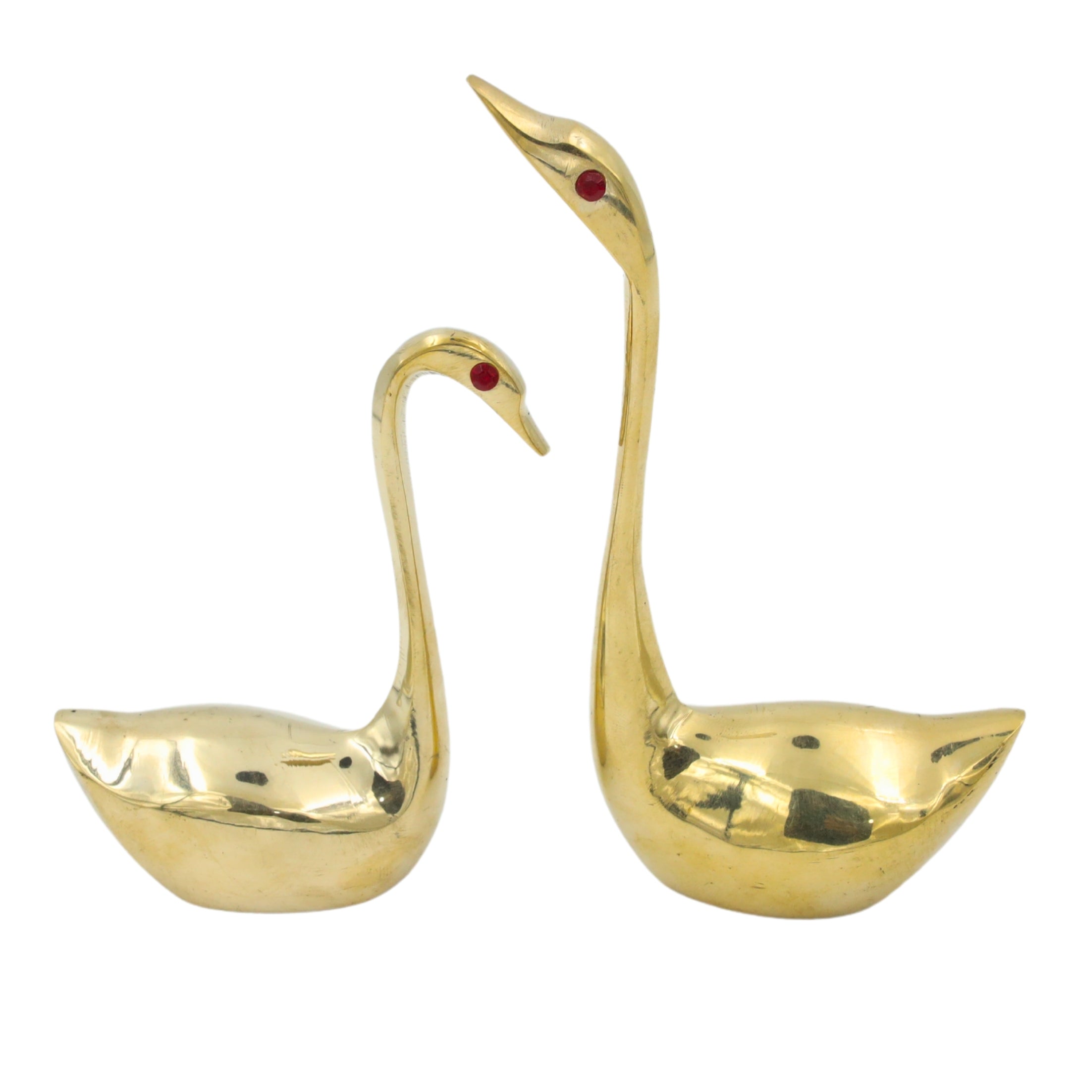 Brass Swan Pair