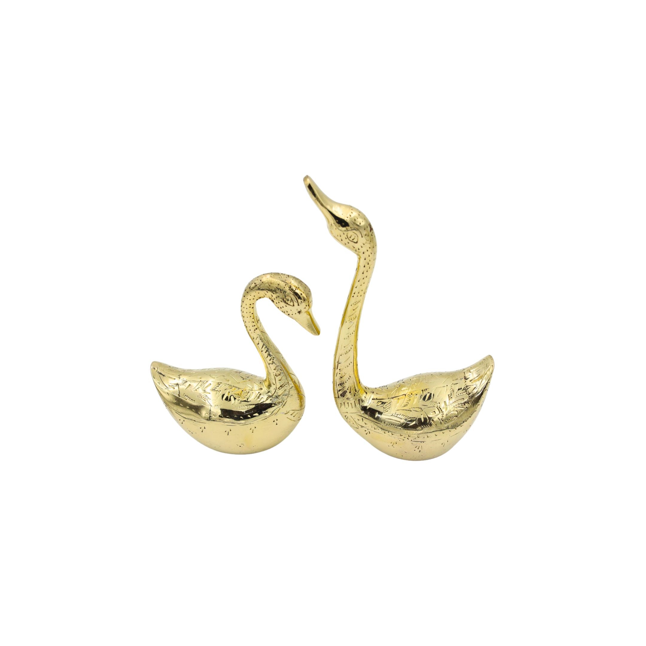 Brass Swan Pair