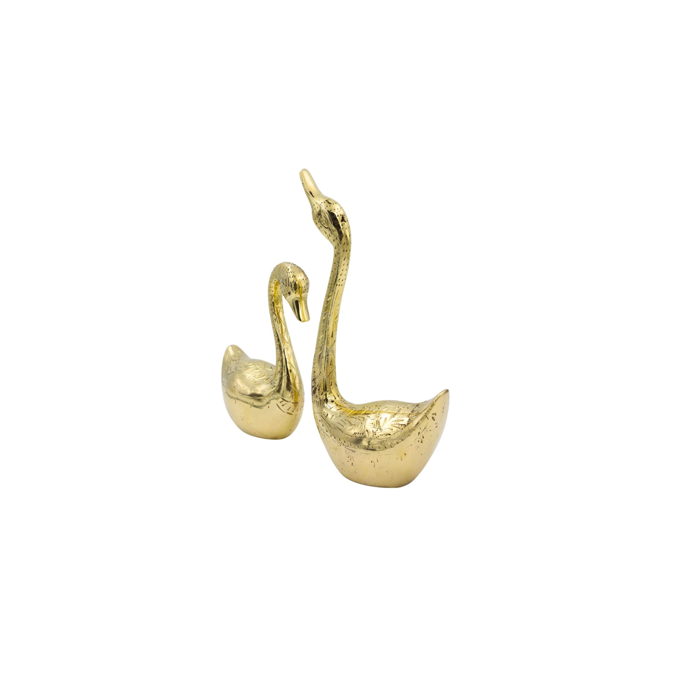 Brass Swan Pair