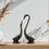 Brass Swan Pair Showpiece For Home Decor, Office Desk, Living Room, Bedroom | Duck Pair Showpiece