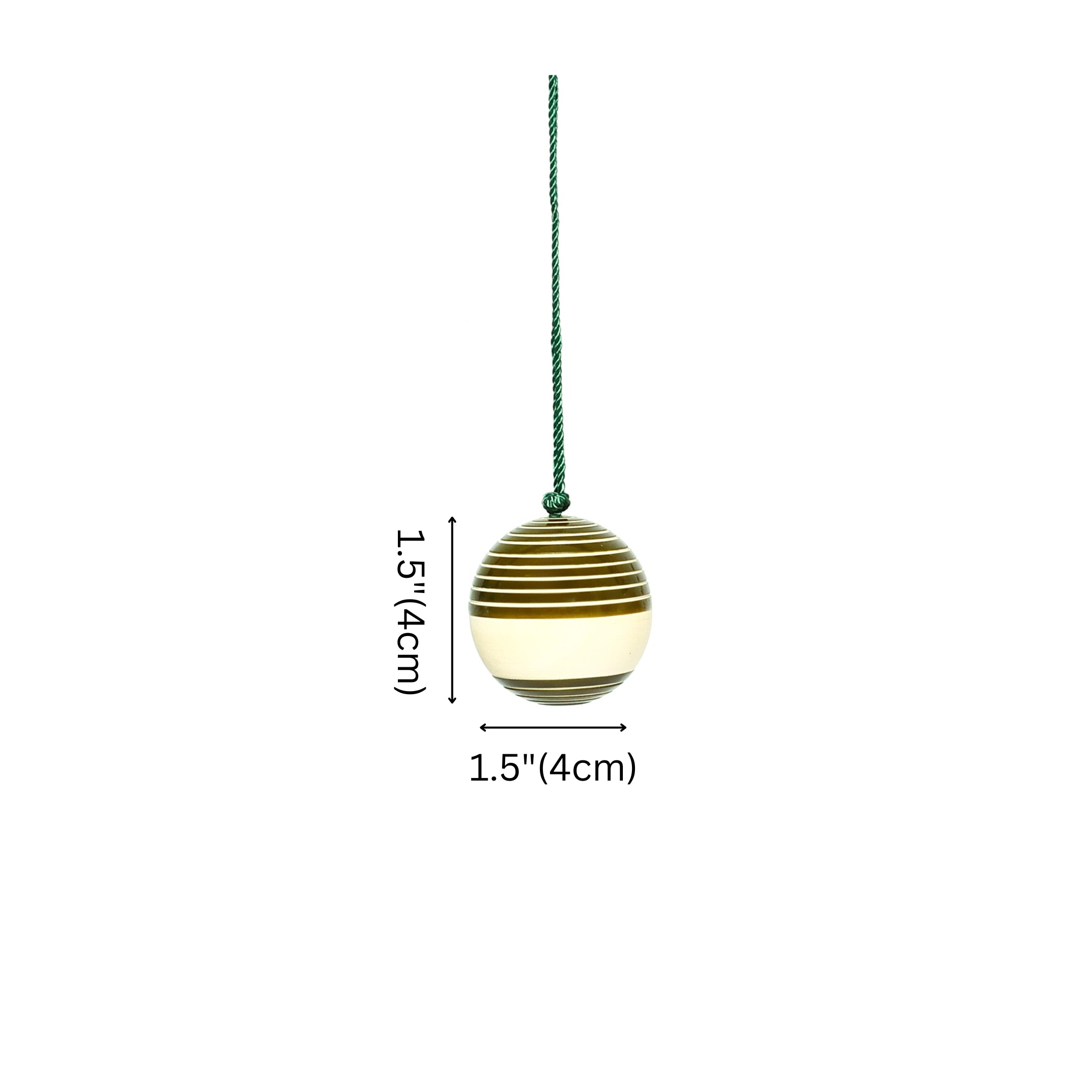 Christmas Décor Handcrafted Eco-friendly Green Wooden Baubles