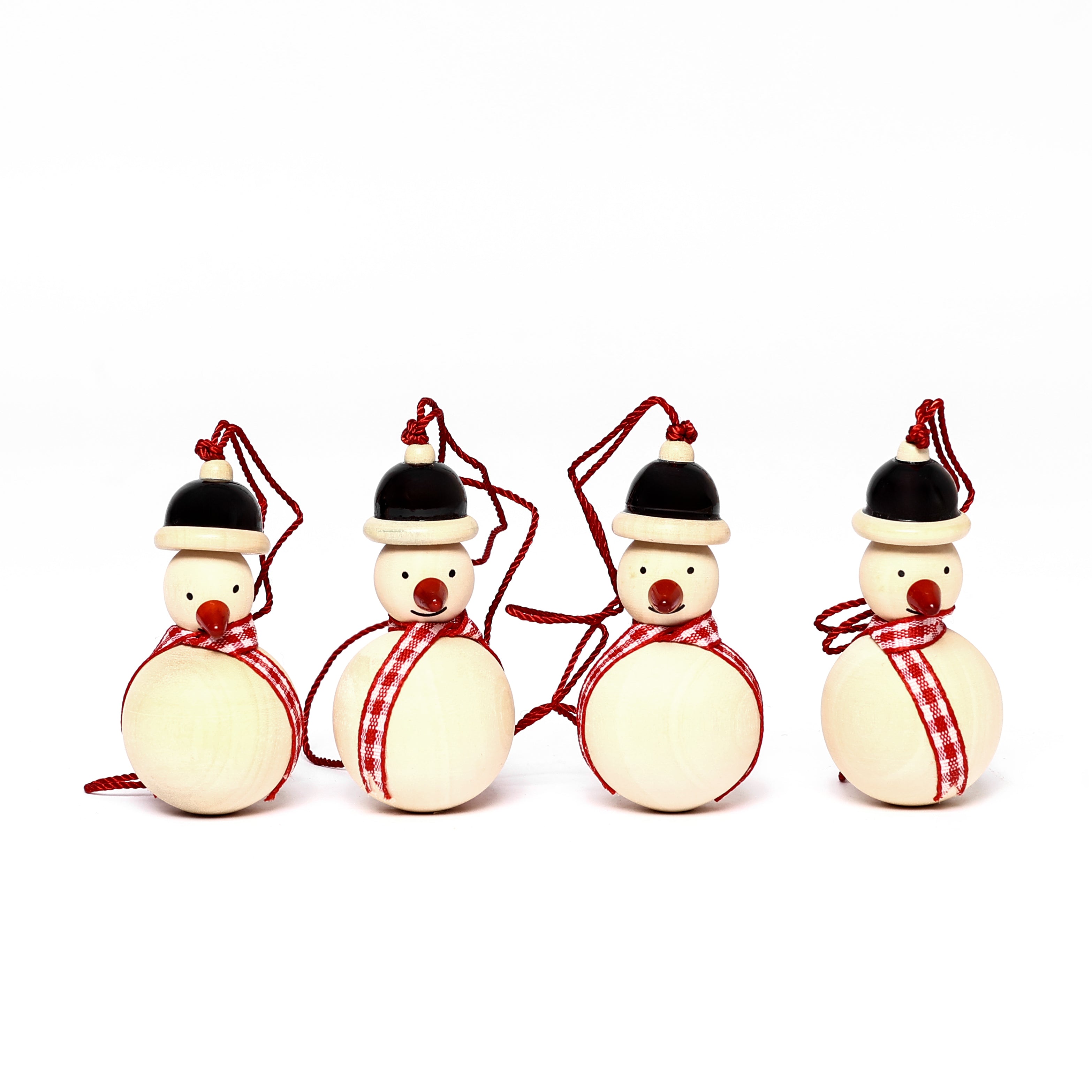 Christmas Décor Handcrafted Eco-friendly Wooden Snowmen Hangings