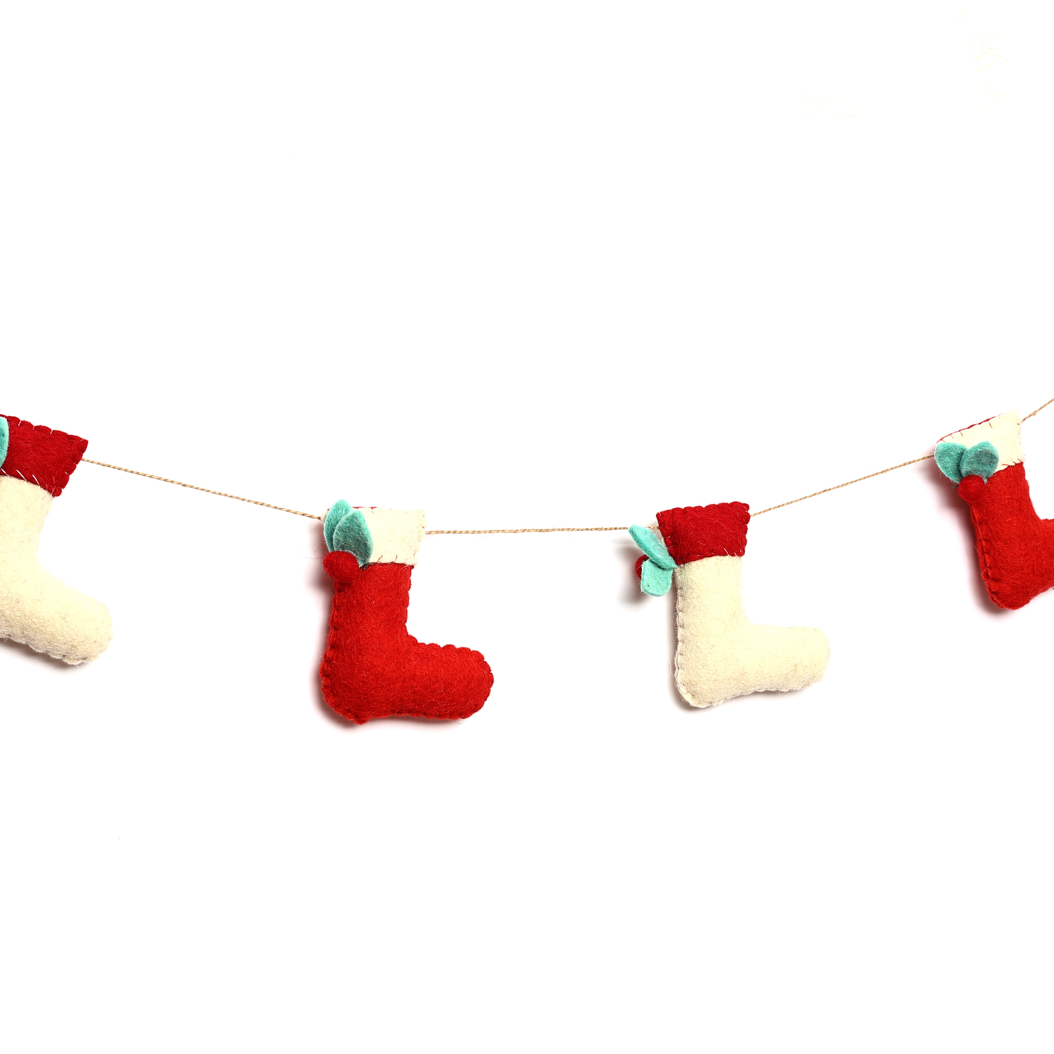 Christmas Décor Handmade Felt Stockings Garland