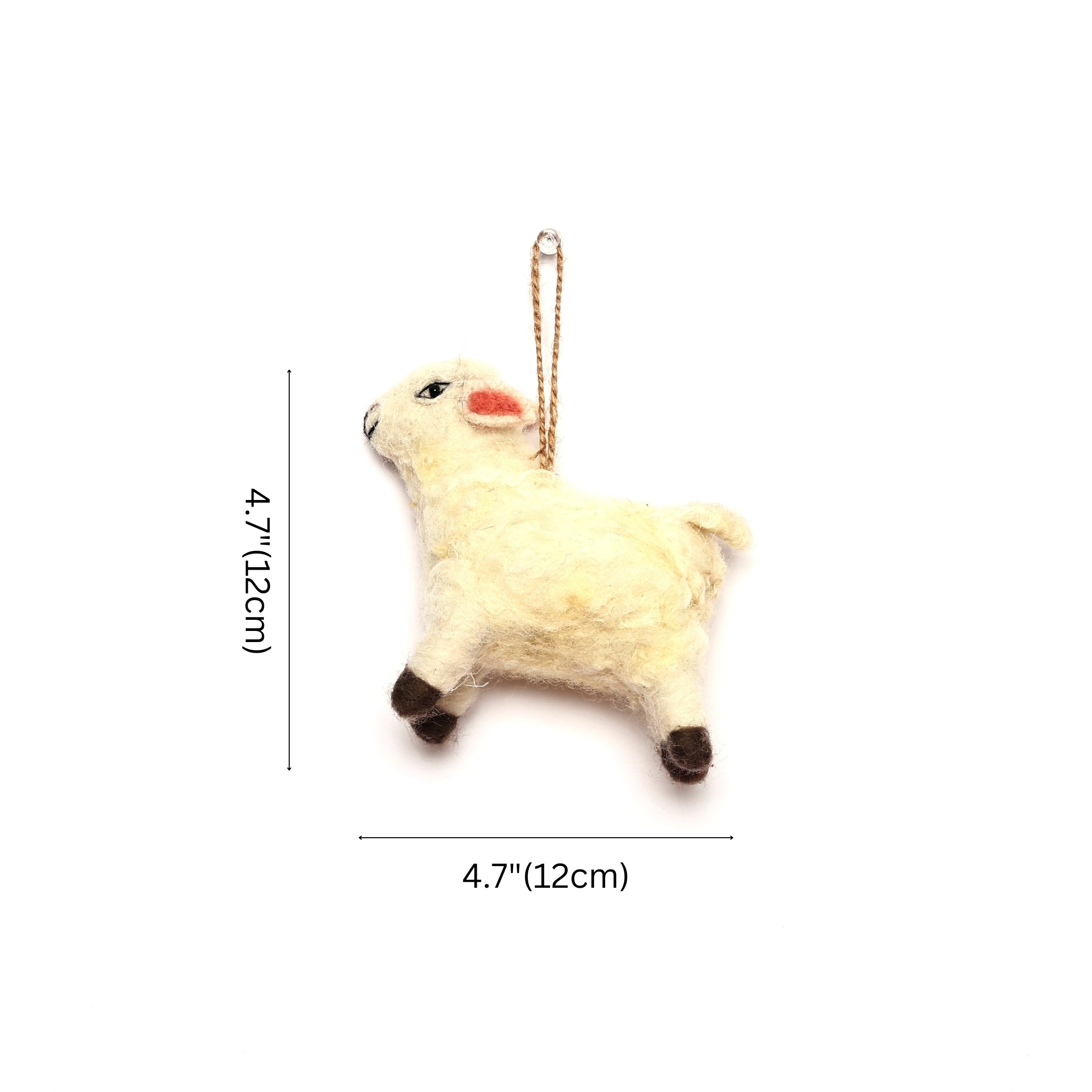 Christmas Décor Handmade Needled Felt Work Miniature Sheep