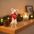 Christmas Décor Handmade Needled Felt Work Mouse Carrying
