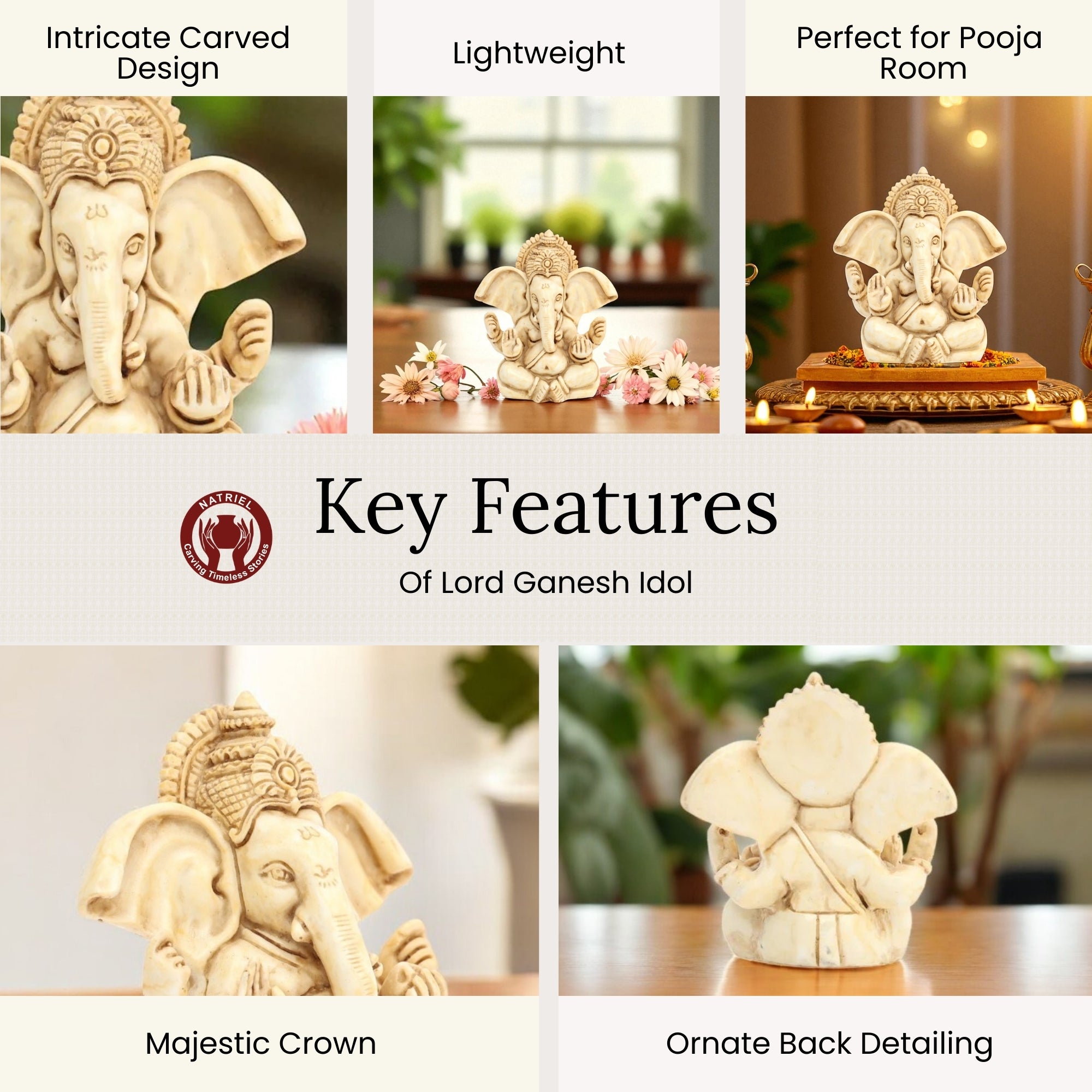 Cultured Marble Divine Ganesha