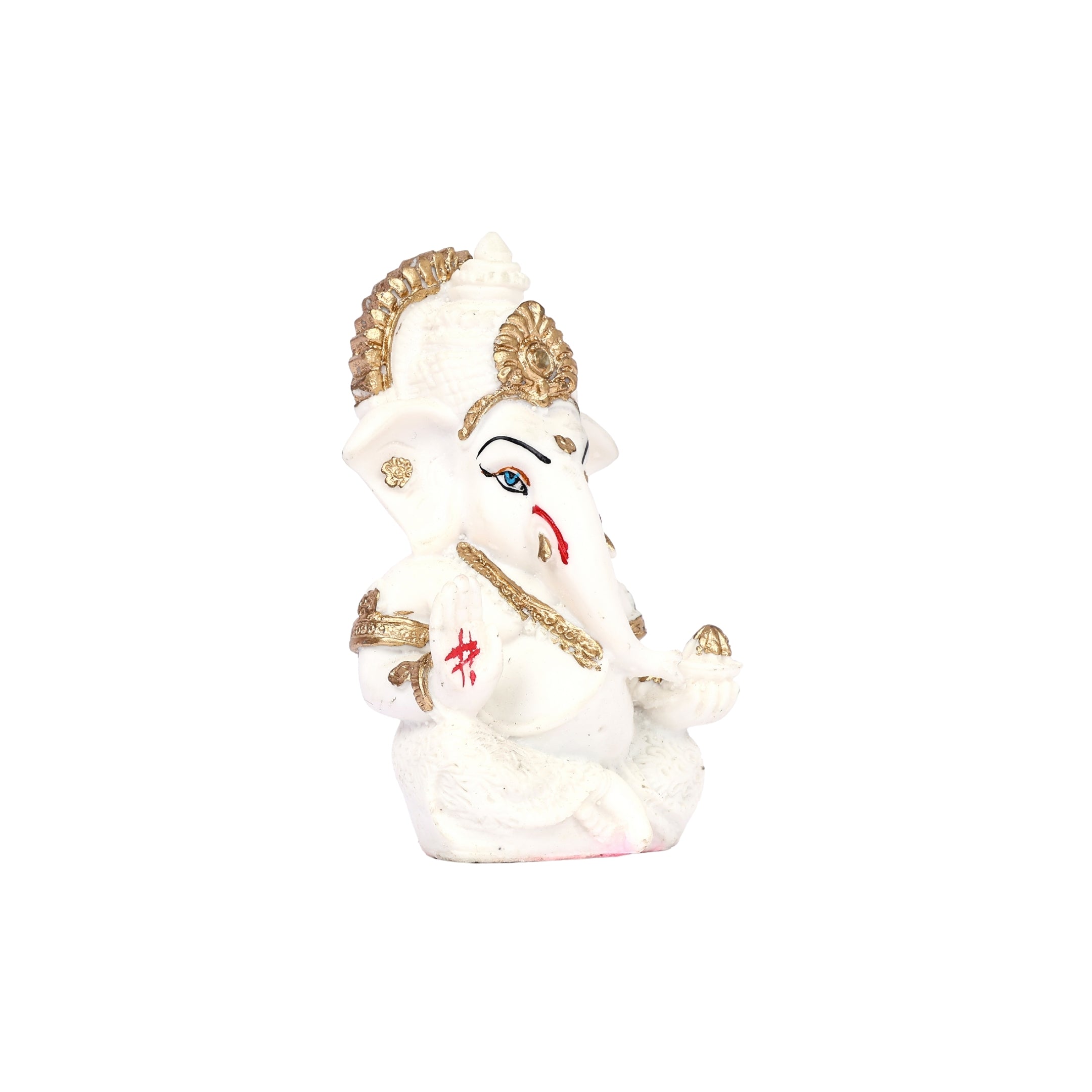 Decorative Lord Ganesha Showpiece—Off-white and Golden