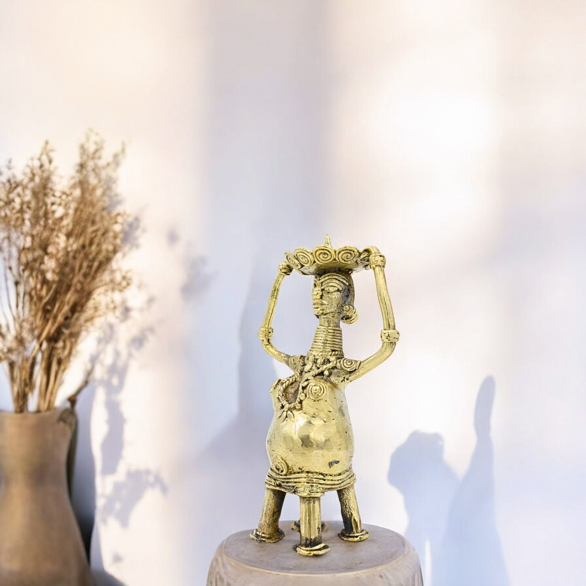 Dhokra Art Candle Holder