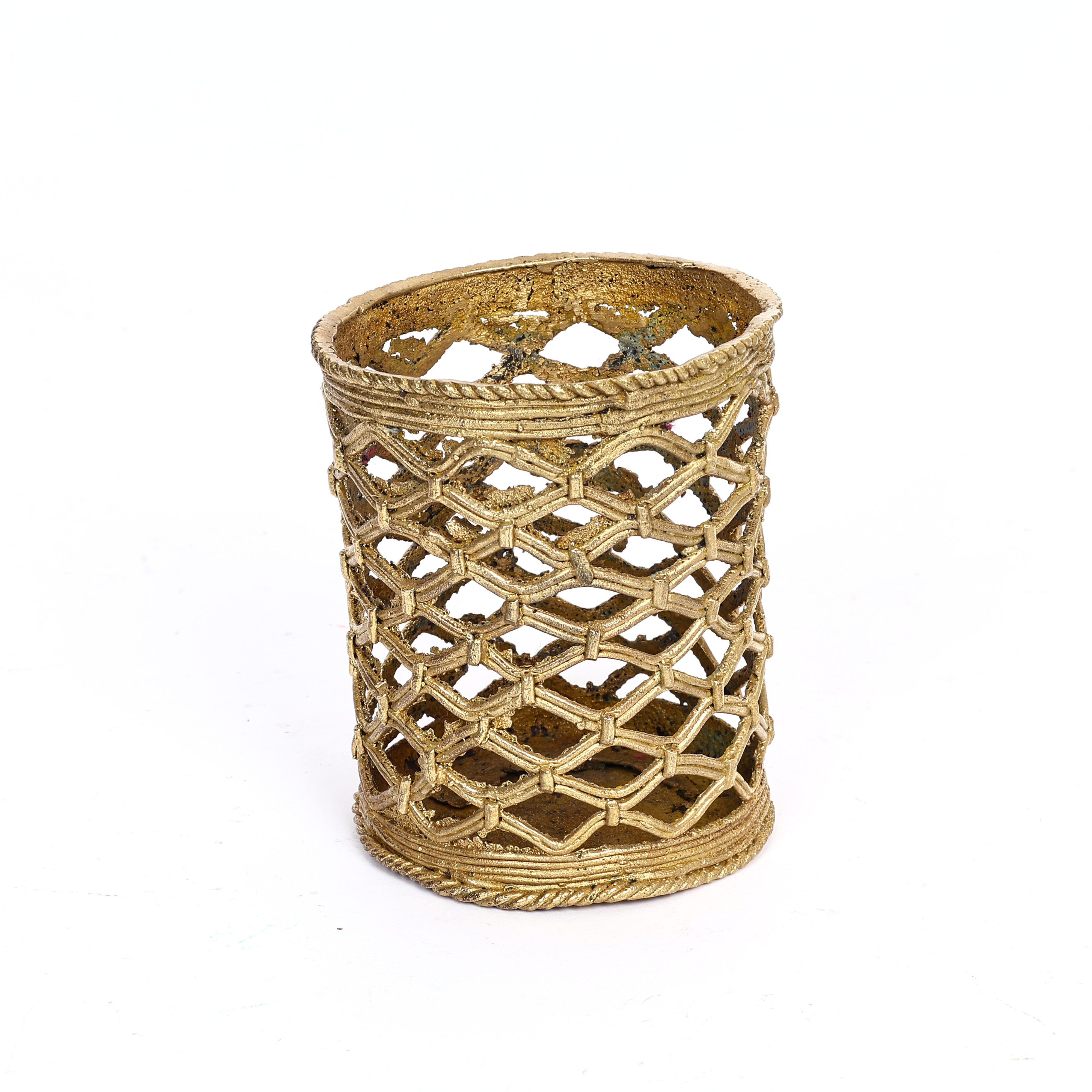Dhokra Art Handcrafted Pen Holder