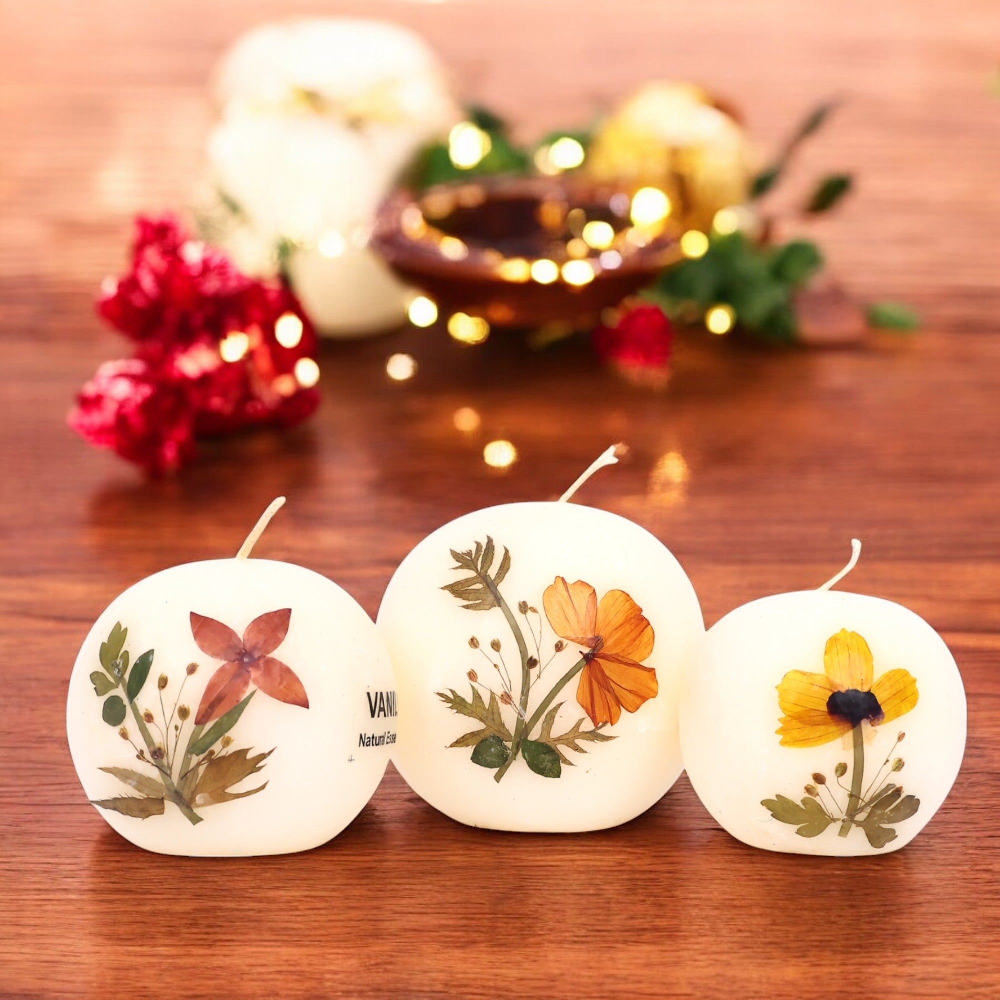Eco-Friendly Soy Wax Scented Ball Candles- Set of 3