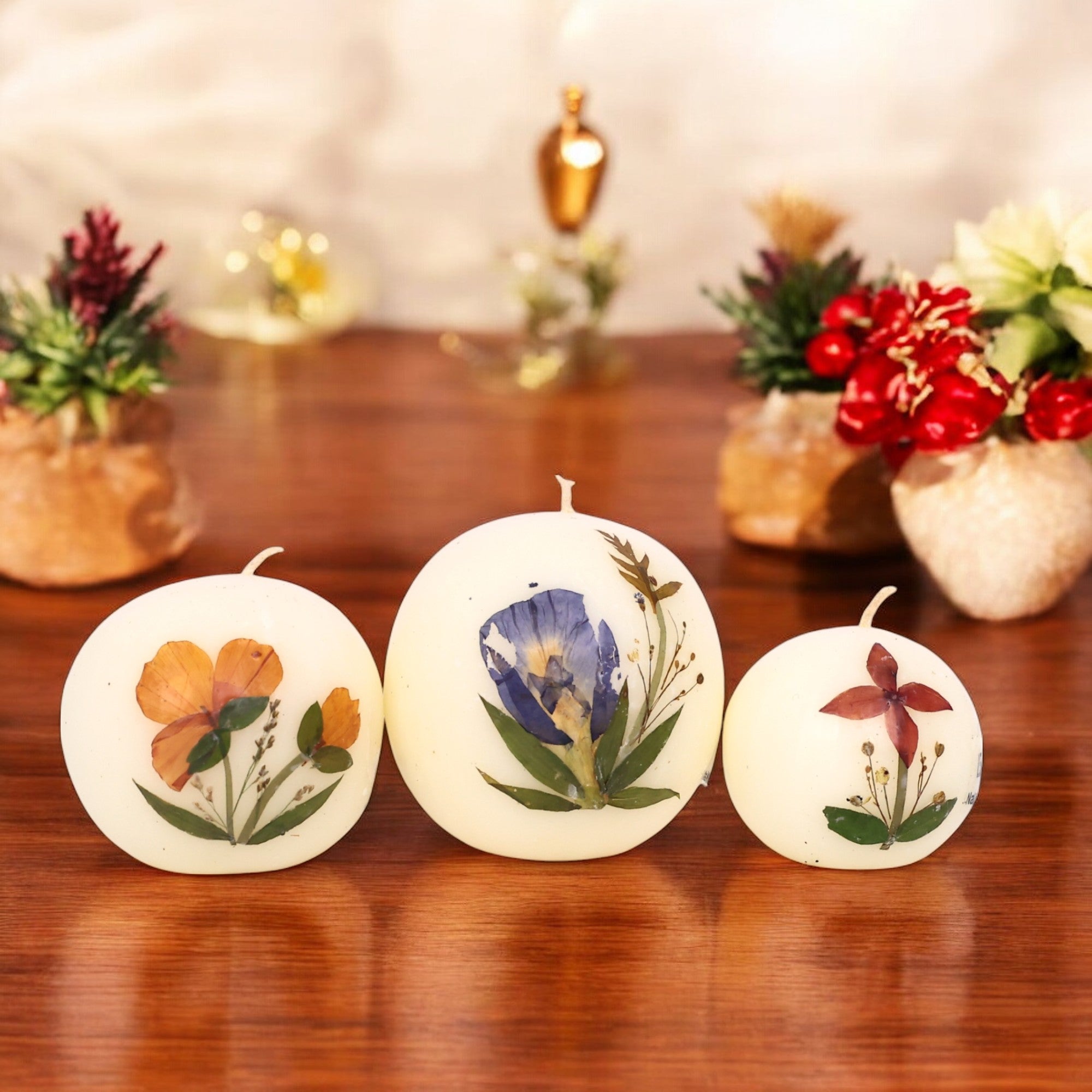Eco-Friendly Soy Wax Scented Ball Candles- Set of 3