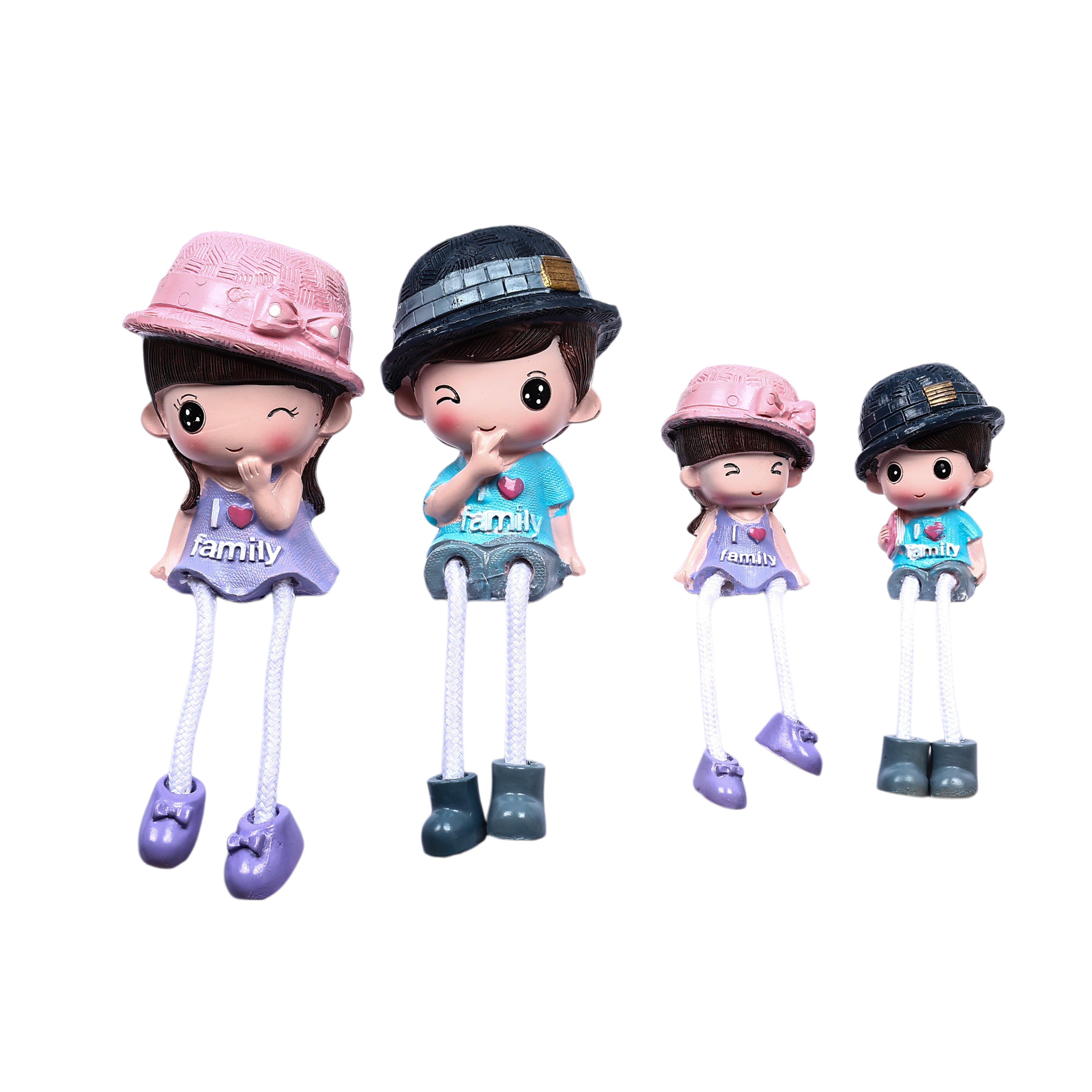 Family Figurine Set for Home Décor