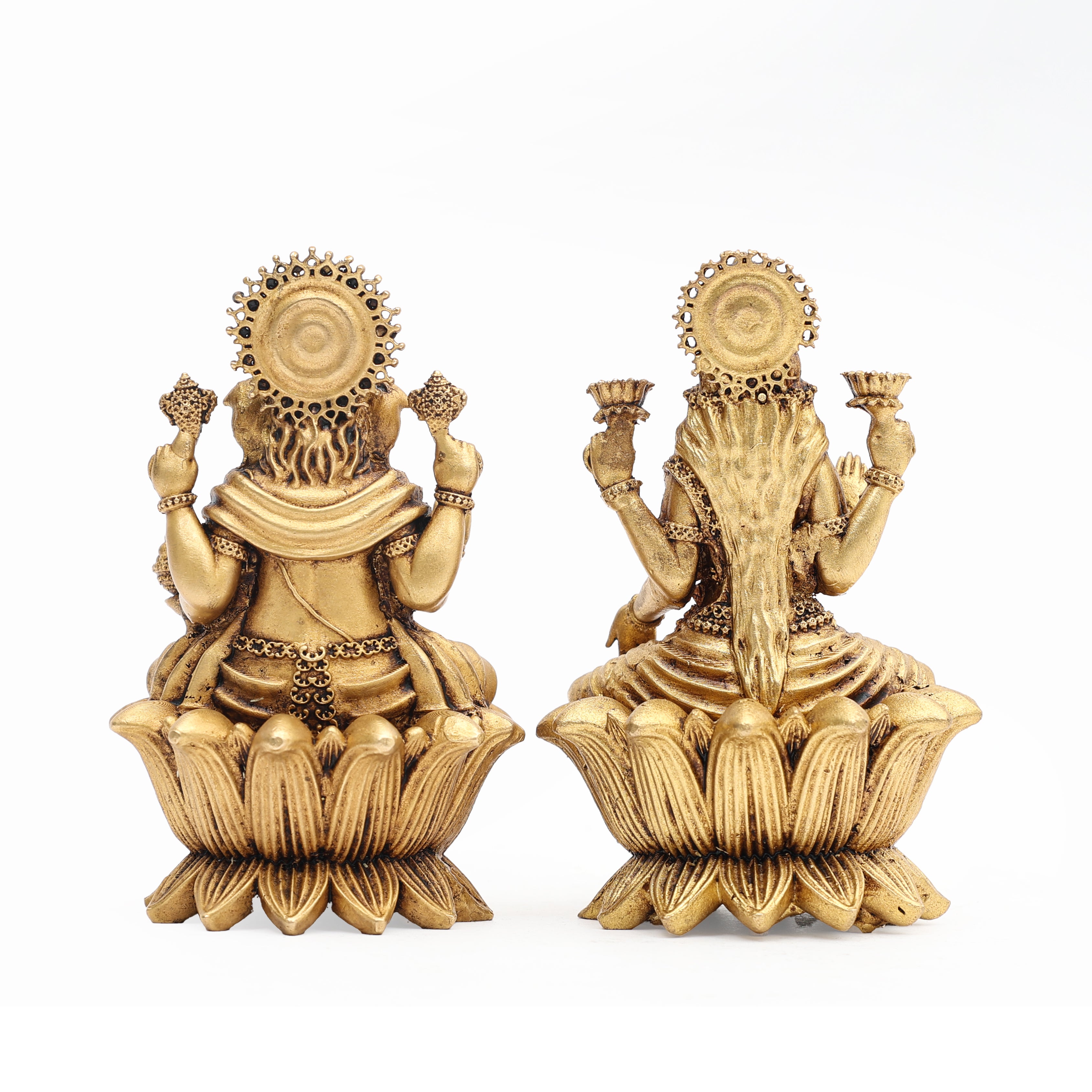 Fine Brass Handcrafted Lakshmi Ganesha Pair