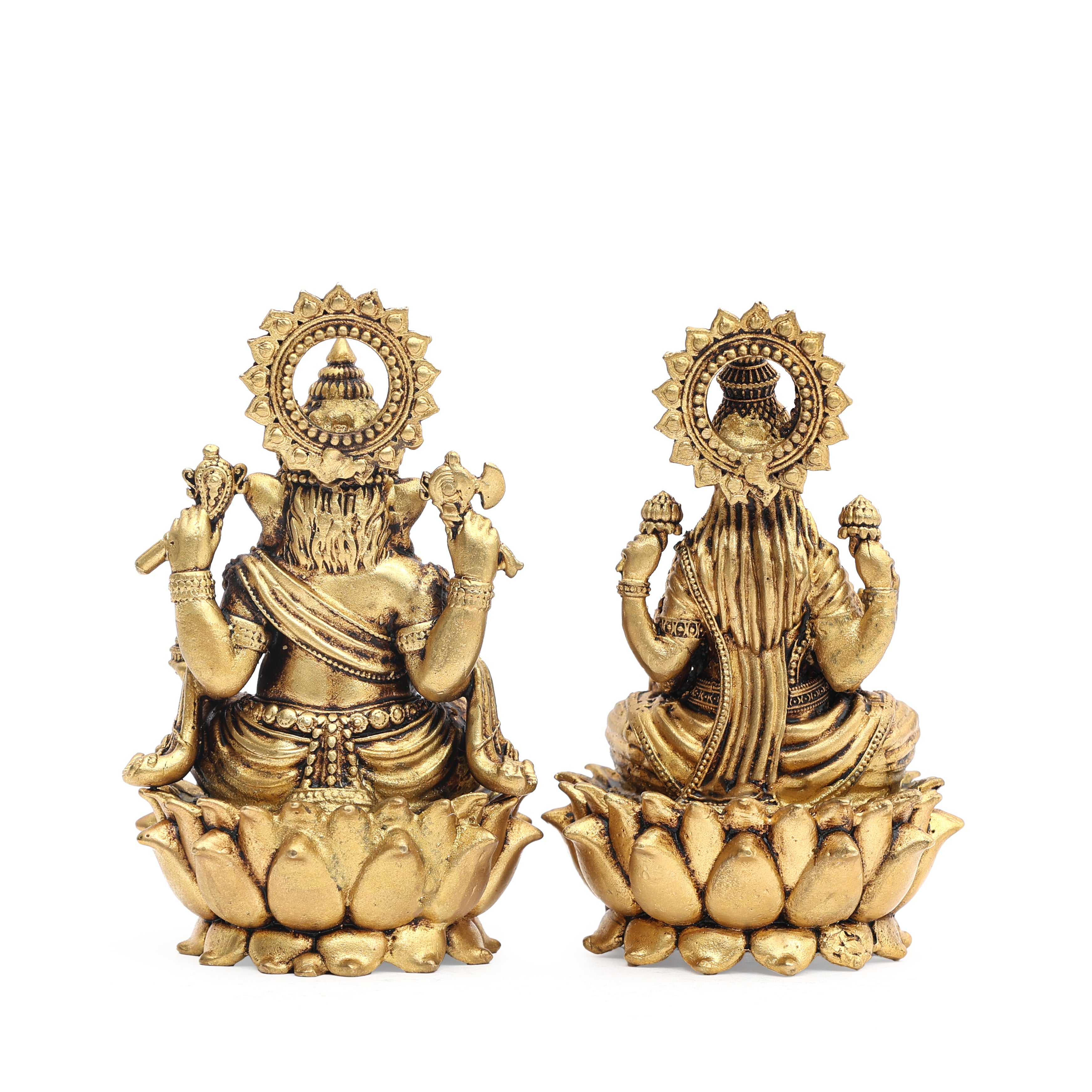 Fine Brass Lakshmi Ganesha Pair – Spiritual Decor Item