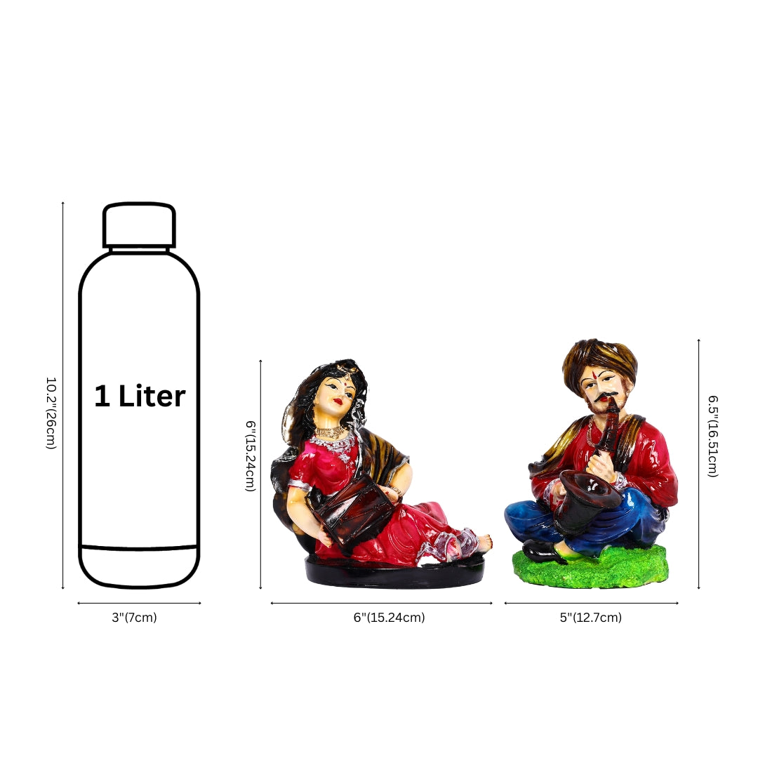Folk Musician Couple Showpiece for Home Décor