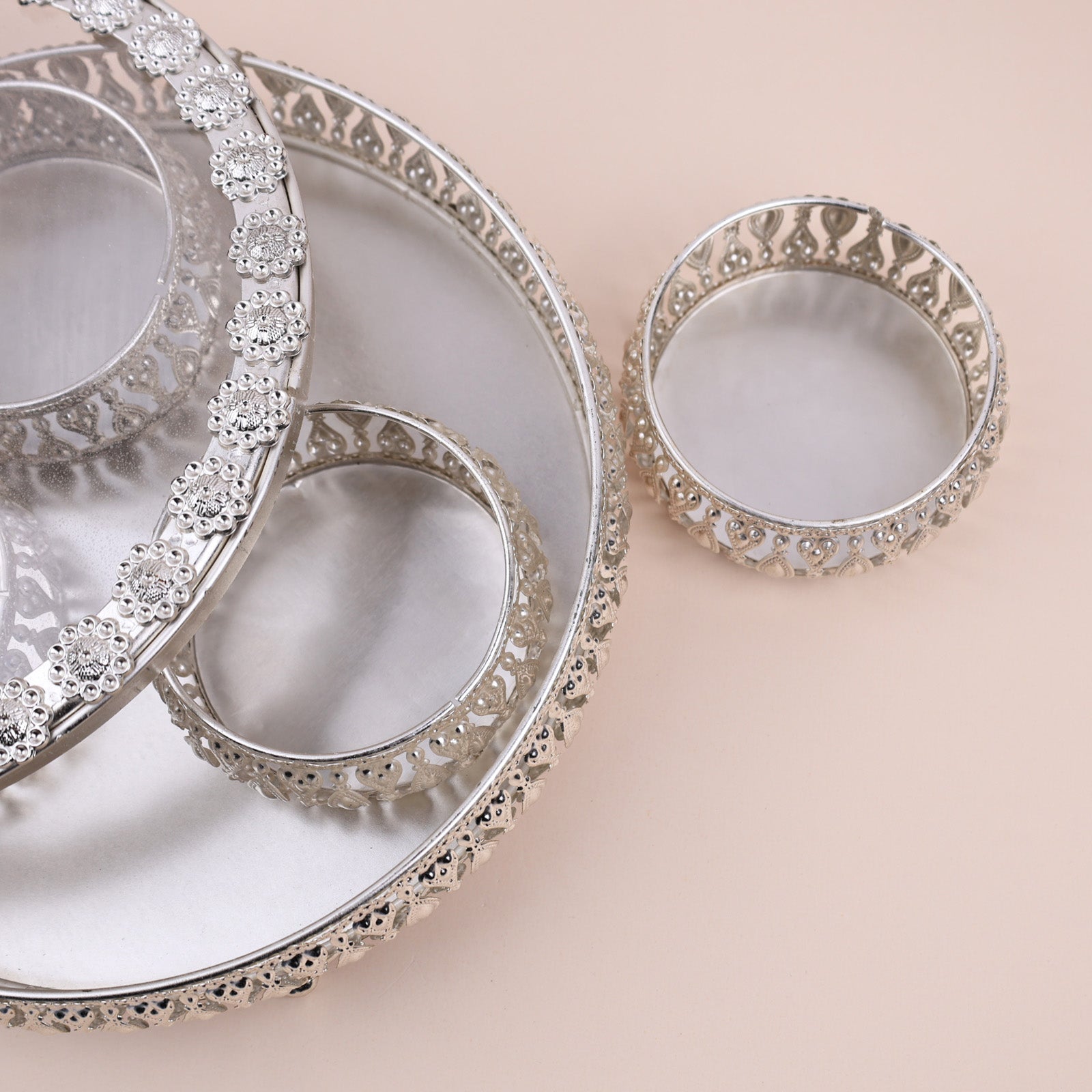 German Silver Dry Fruit Platter and Bowl Set (with Lid)