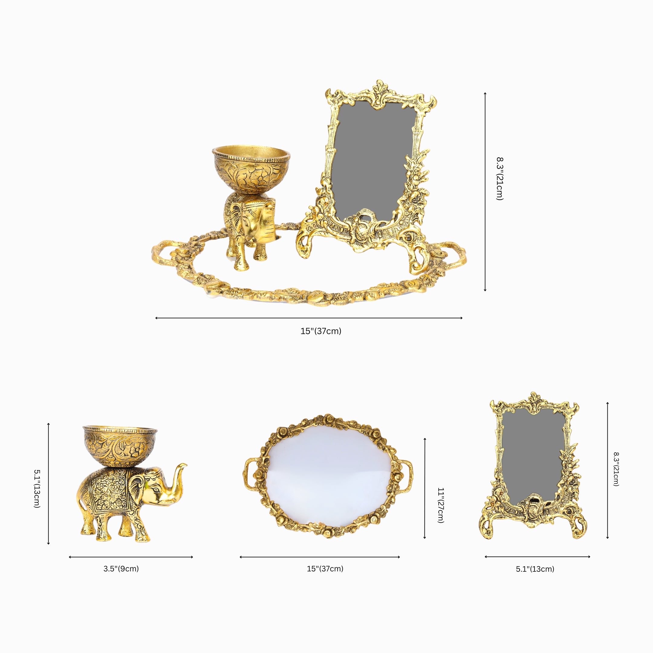 German Silver Gift Set—Golden