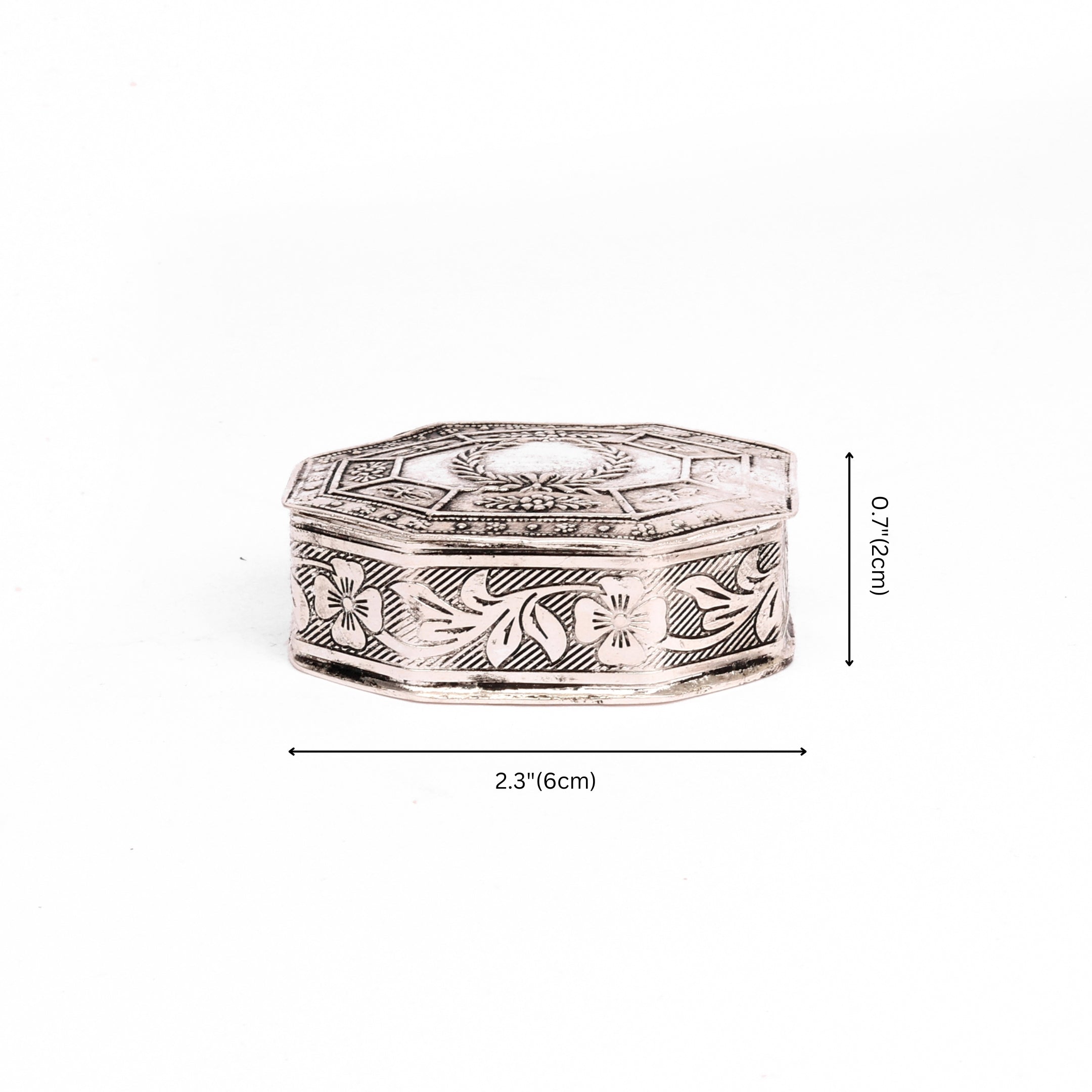 German Silver Kumkum Box