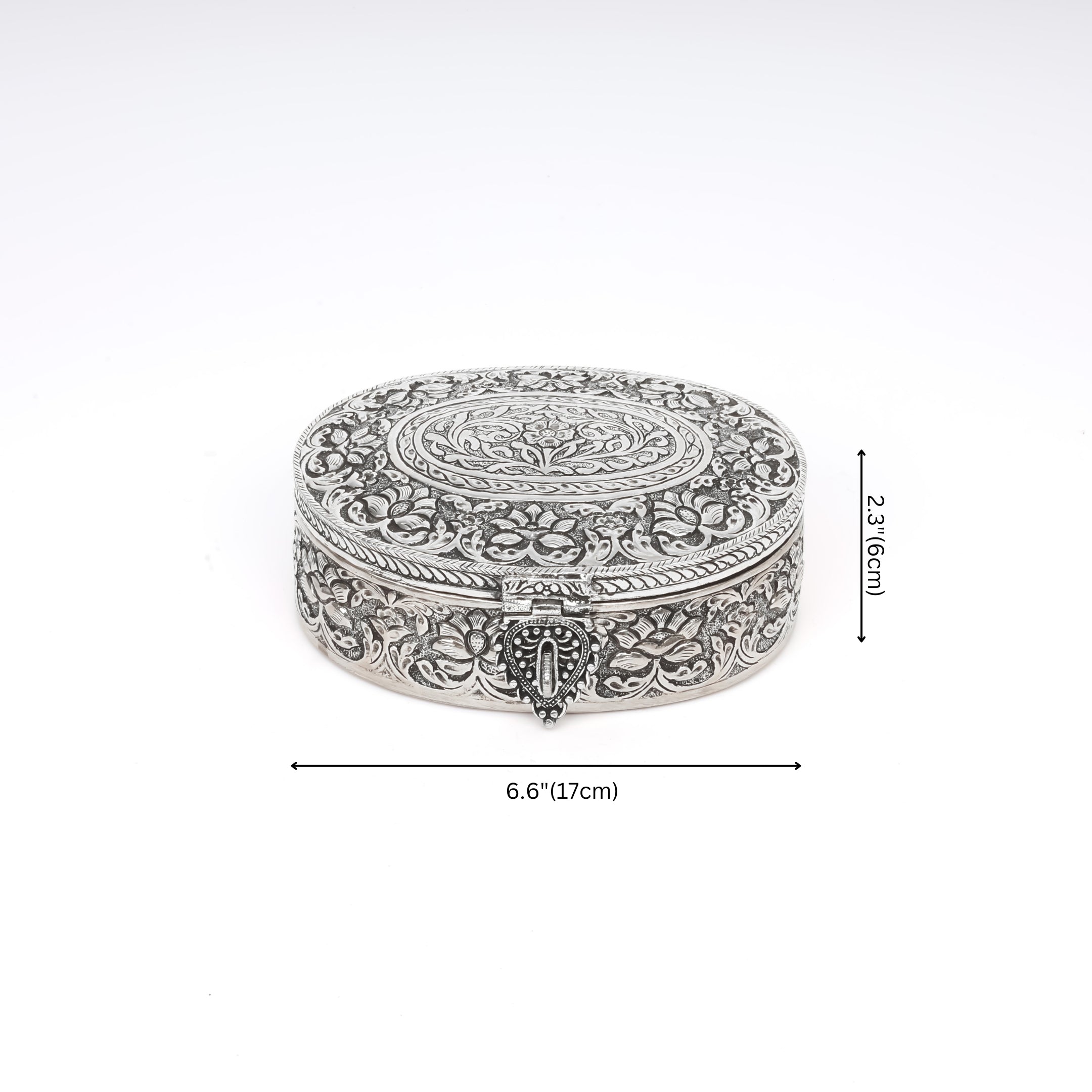 German Silver Oval Multi-Utility Box