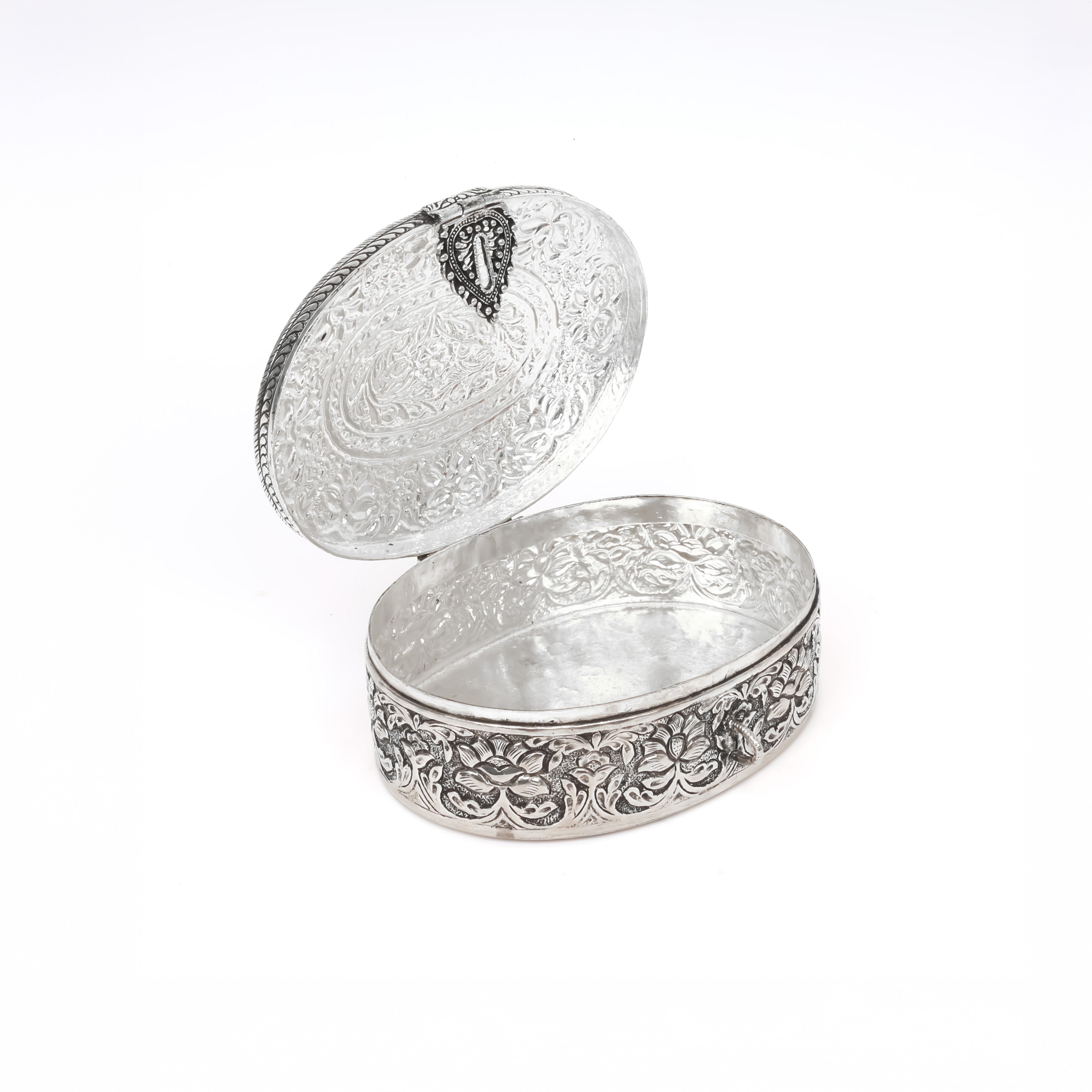 German Silver Oval Multi-Utility Box