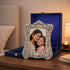 German Silver Rose Photo Frame With Velvet Box
