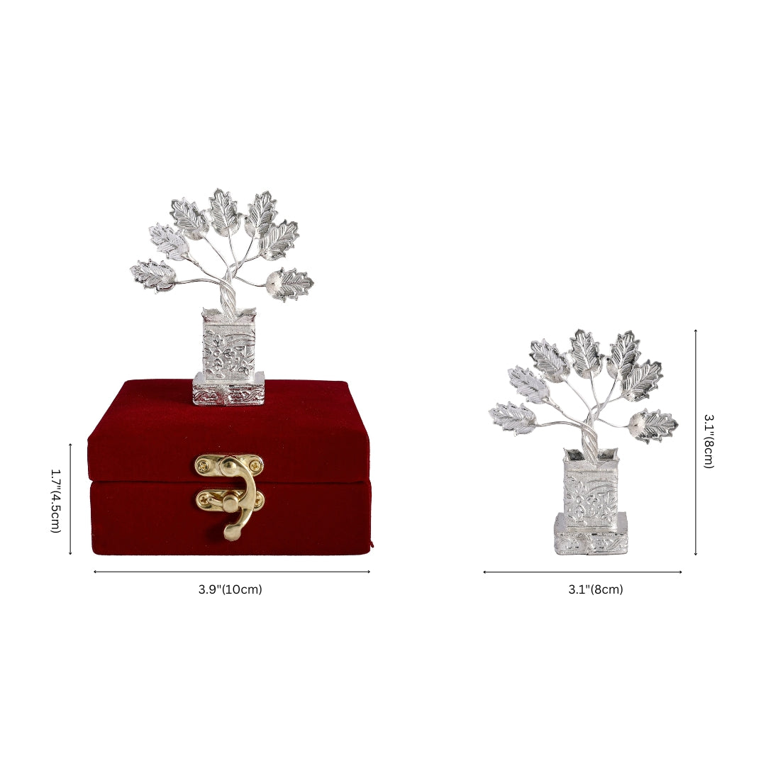 German Silver Tulsi Tree - Luxury Spiritual Gift Box Set