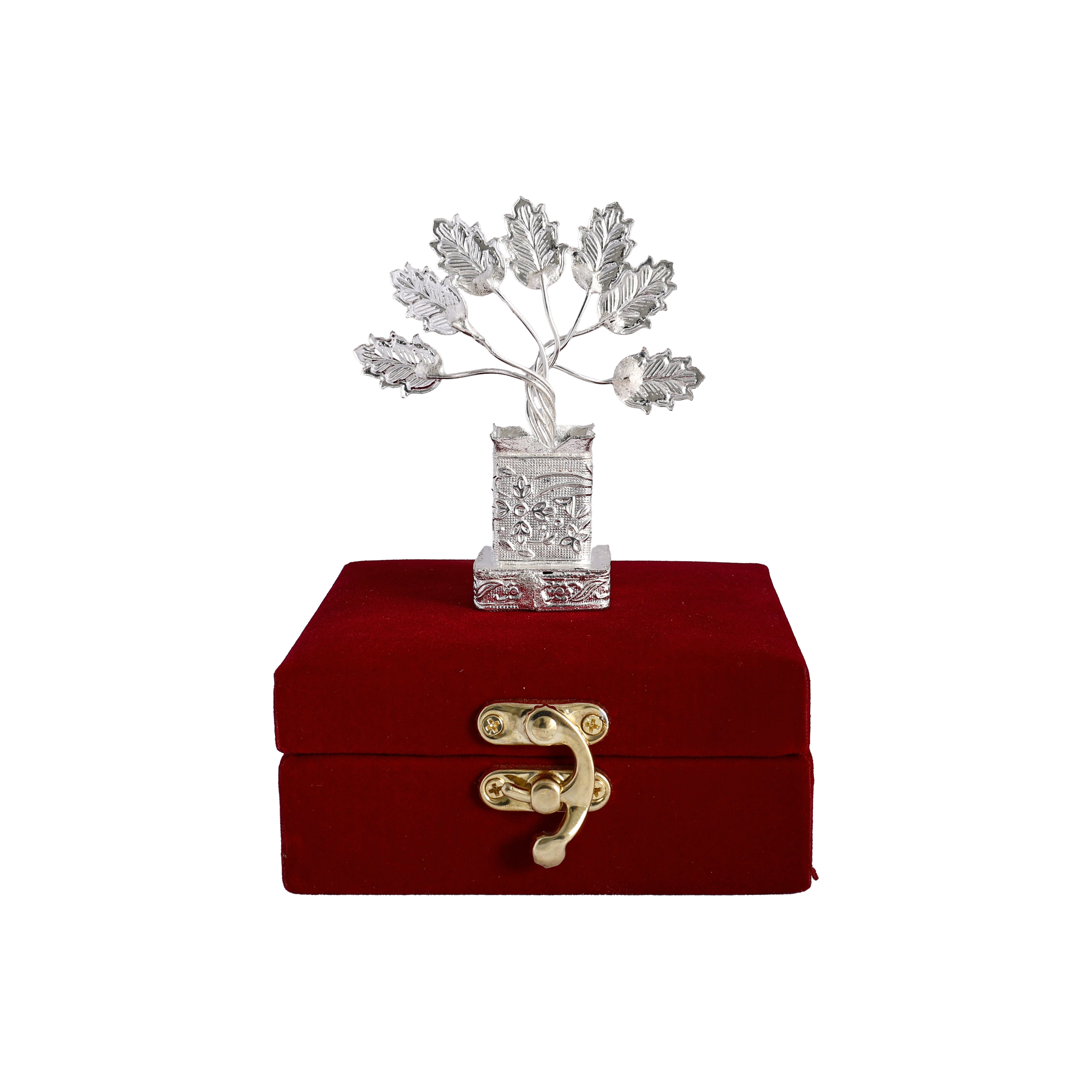 German Silver Tulsi Tree - Luxury Spiritual Gift Box Set