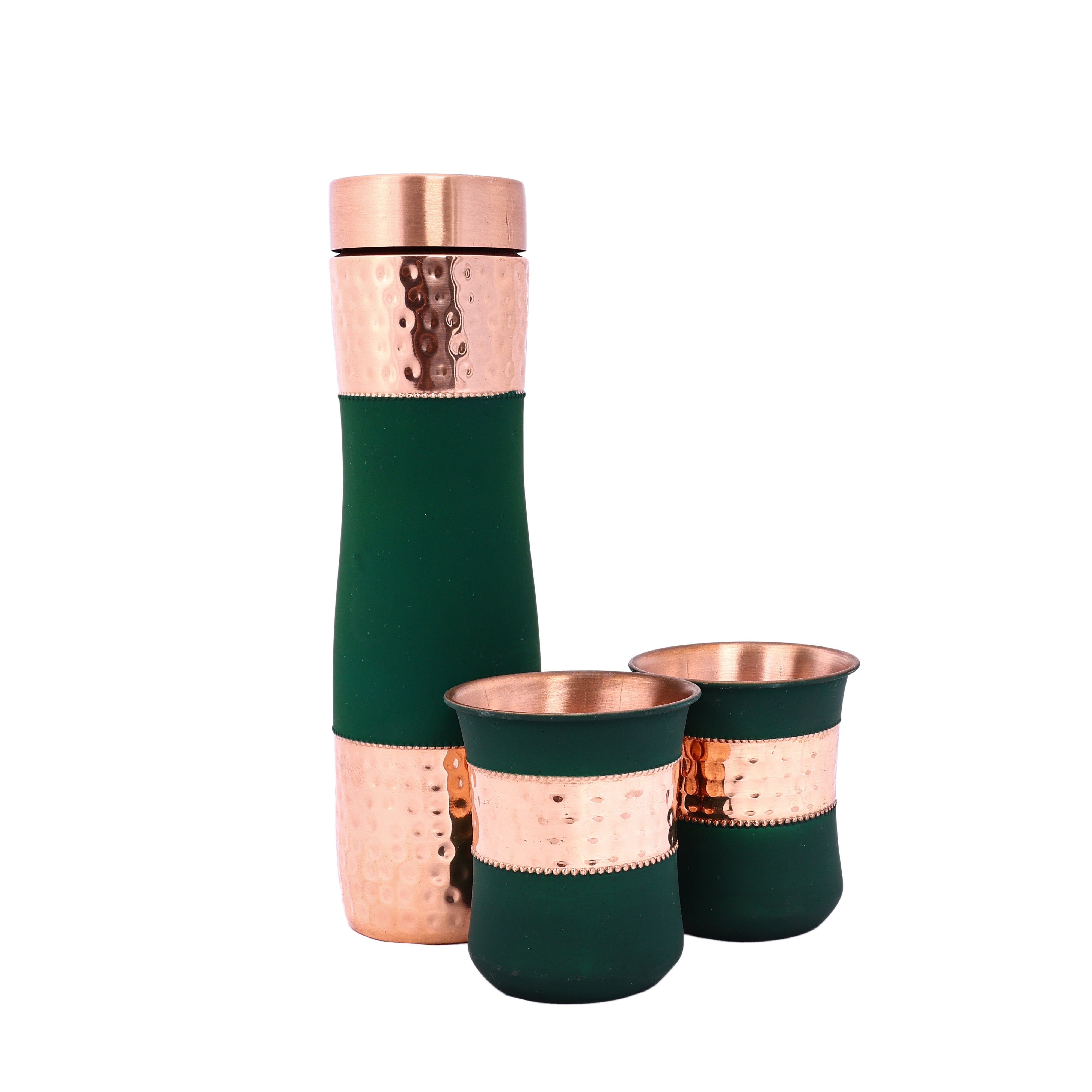 Gifting Set of Copper Bottle with Glass
