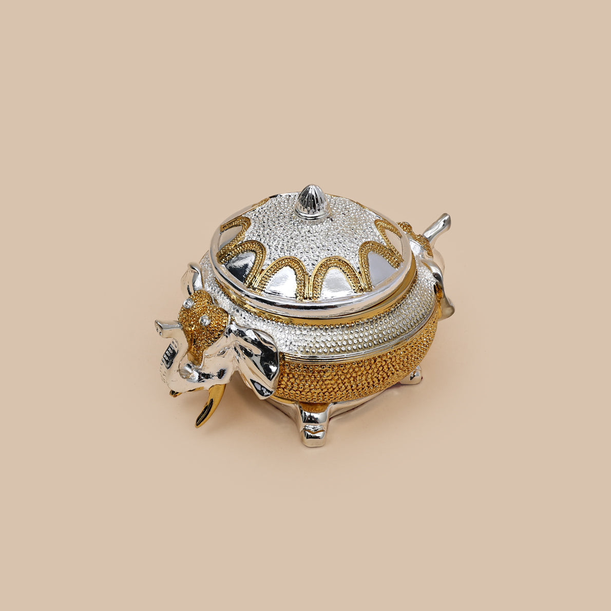 Gold-plated Elephant head Designer Multi-purpose Jar