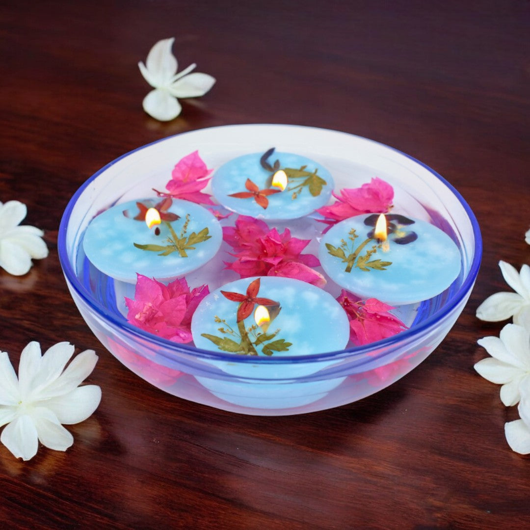 Set of 4 Floating Scented Candles
