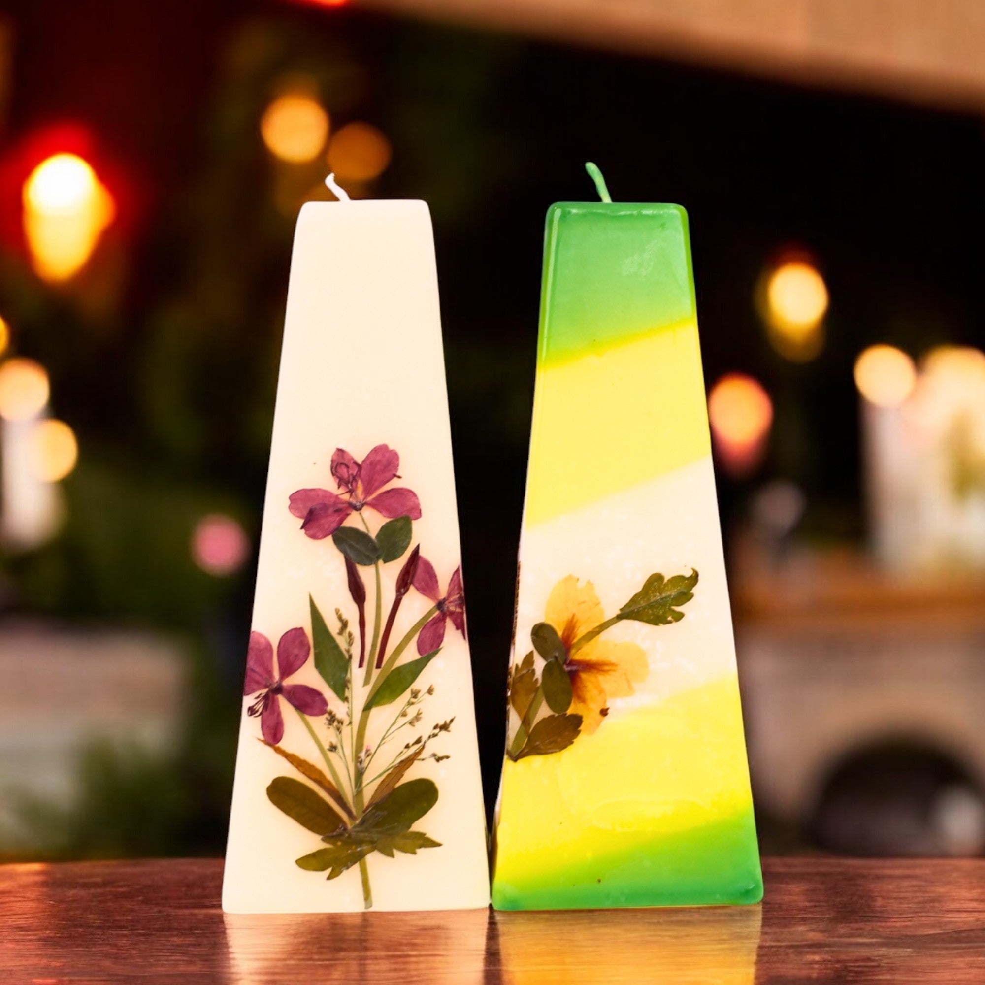 Eco-Friendly Soy Wax Scented Pillar Candles - Set of 2