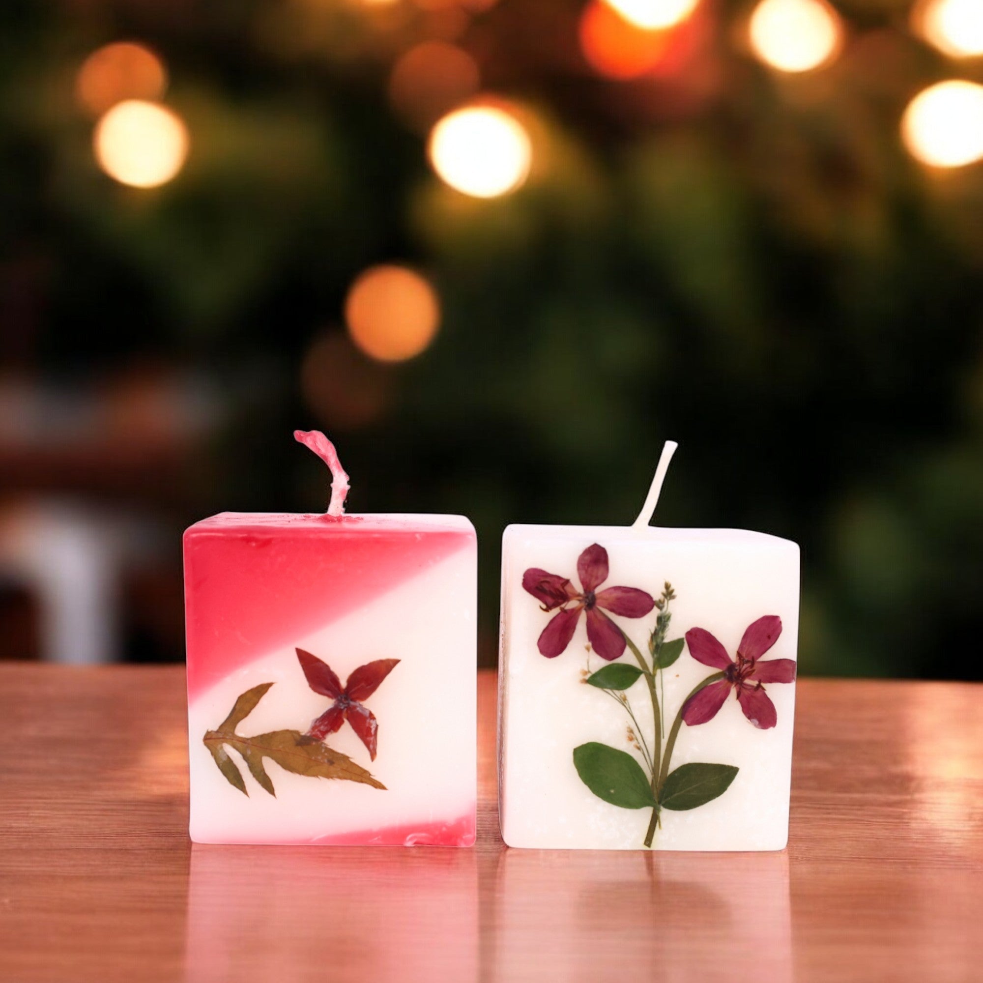Eco-friendly Soy Wax Scented Pillar Candle - Set of 2