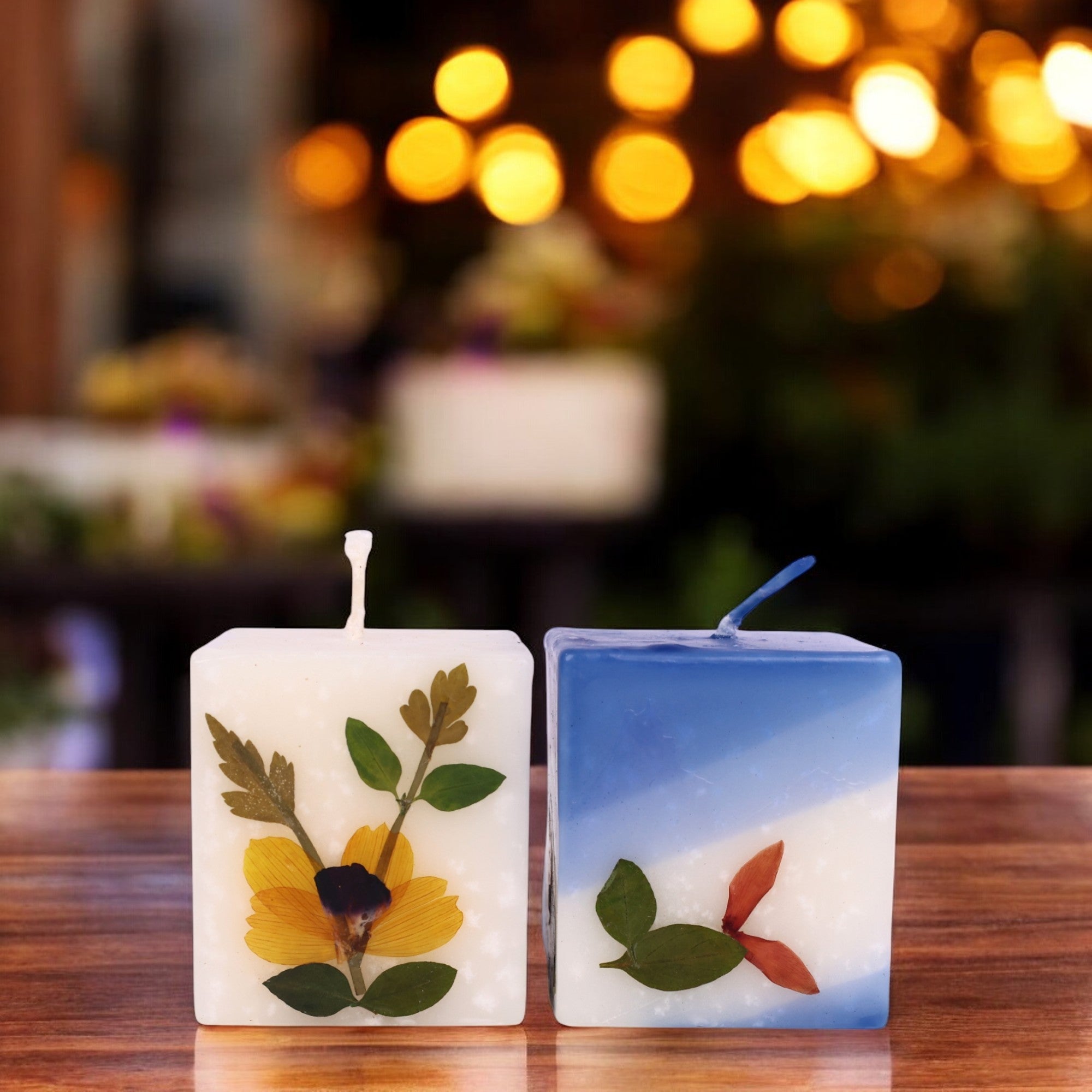 Eco-friendly Soy Wax Scented Pillar Candle - Set of 2