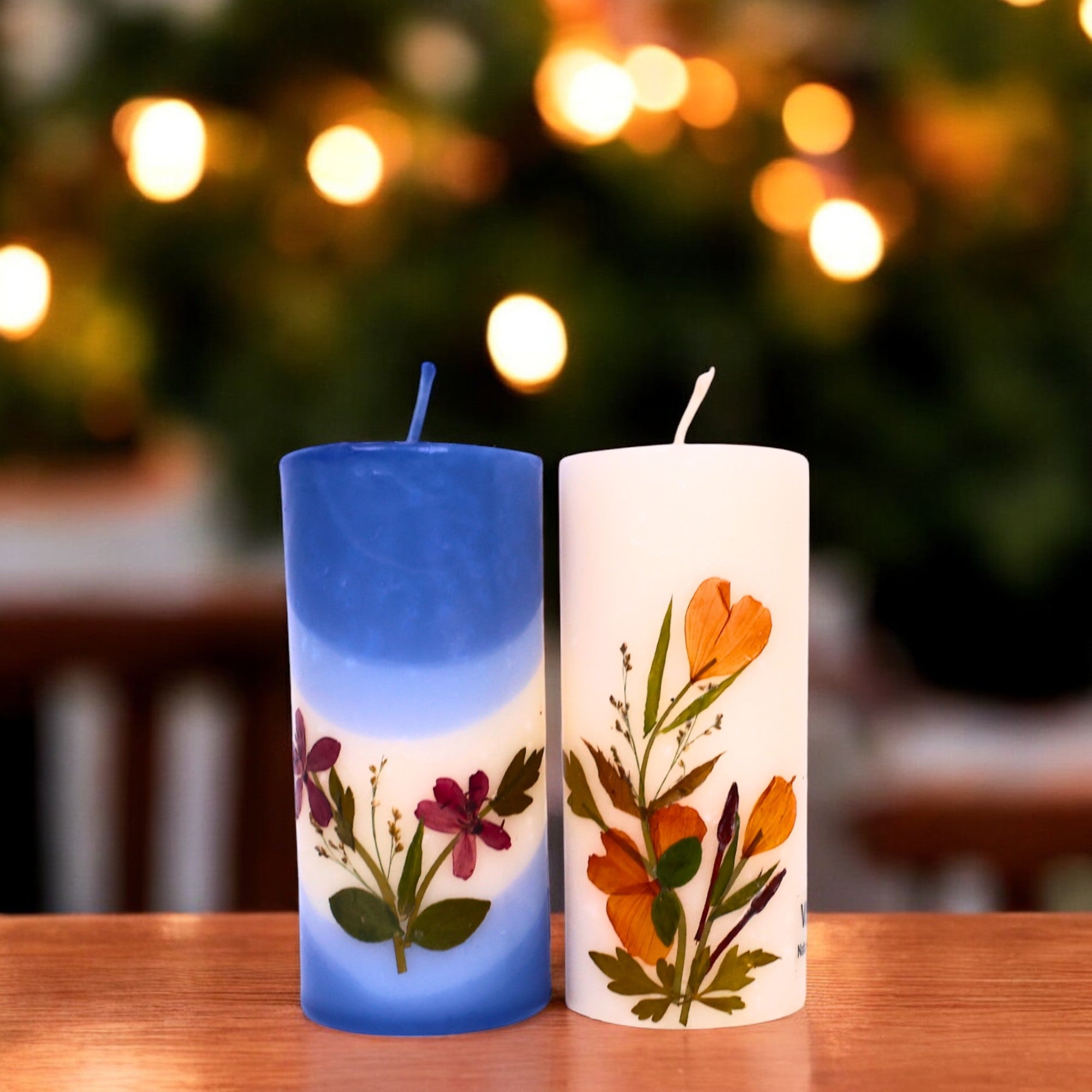 Eco-friendly Soy Wax Scented Pillar Candles - Set of 2